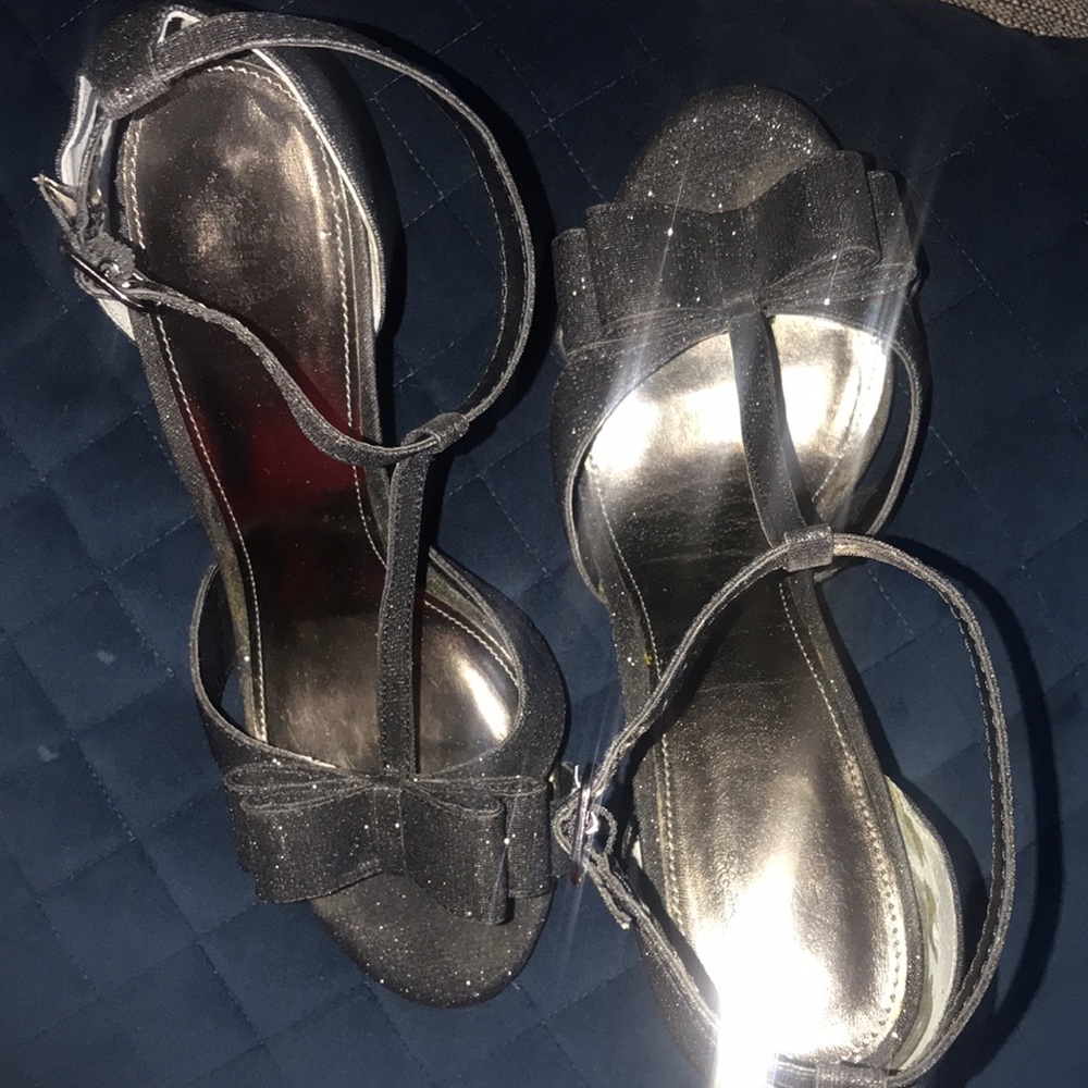 I.MILLER Black Ronja Heel, Ankle Strap Glitter. - Picture 5 of 10